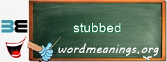 WordMeaning blackboard for stubbed